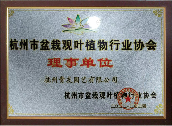 杭州市盆栽觀葉植物行業協會理事單位